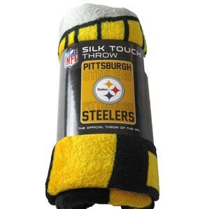 NFL Pittsburgh Steelers Silk Touch Throw Fleece Blanket 45 x 60 in NWT